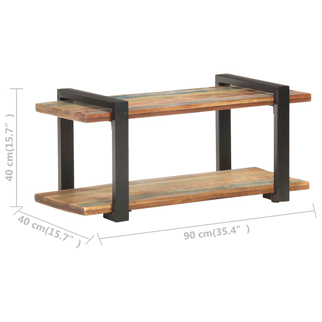 tv-skab 90x40x40 cm massivt genbrugstræ