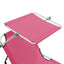 foldbar liggestol med baldakin stål pink