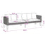 3-personers havesofa med hynder polyrattan sort
