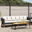 3-personers havesofa med hynder polyrattan sort
