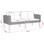 2-personers havesofa med hynder polyrattan beige