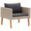 1-personssofa med hynder polyrattan beige