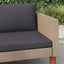 1-personssofa med hynder polyrattan beige