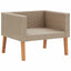 1-personssofa med hynder polyrattan beige