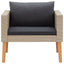 1-personssofa med hynder polyrattan beige