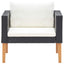 1-personssofa med hynder polyrattan sort