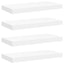 svævehylder 4 stk. 50x23,5x3,8 cm MDF hvid