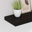 væghylder 4 stk. 50x23,5x3,8 cm MDF sort