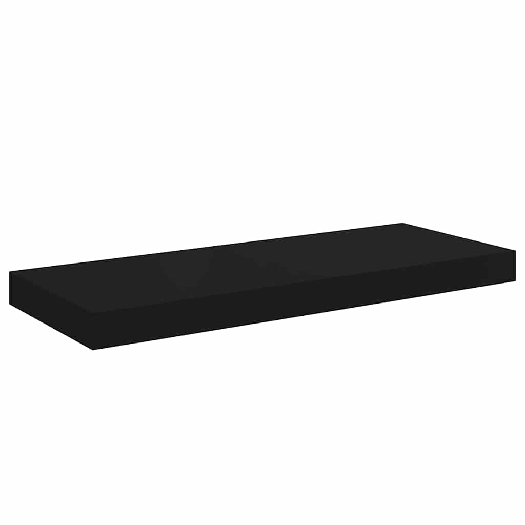 væghylder 2 stk. 60x23,5x3,8 cm MDF sort