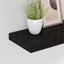 væghylder 2 stk. 80x23,5x3,8 cm MDF sort