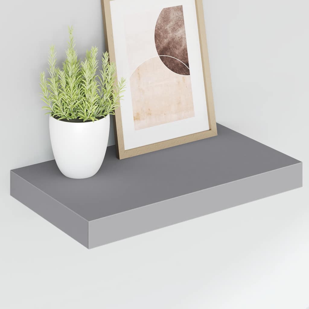 væghylde 40x23,5x3,8 cm MDF grå