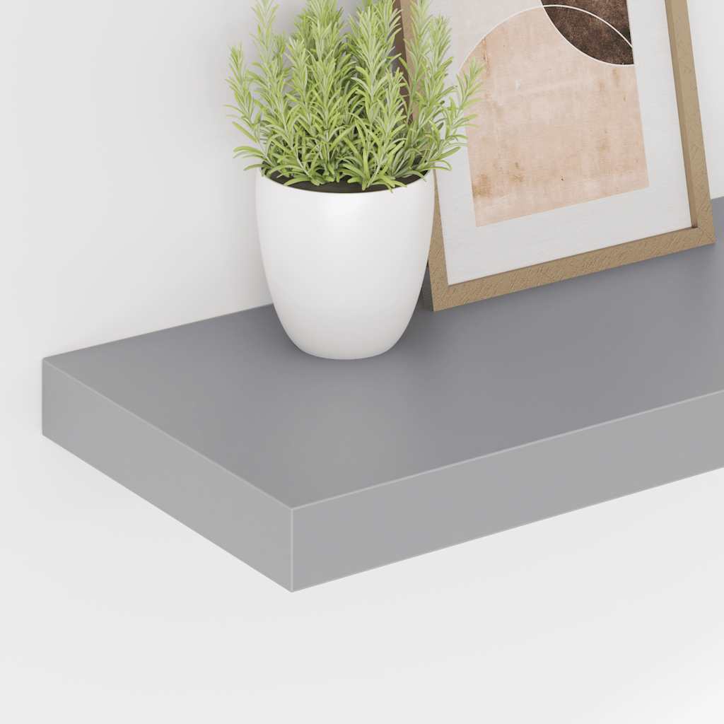 væghylde 50x23,5x3,8 cm MDF grå