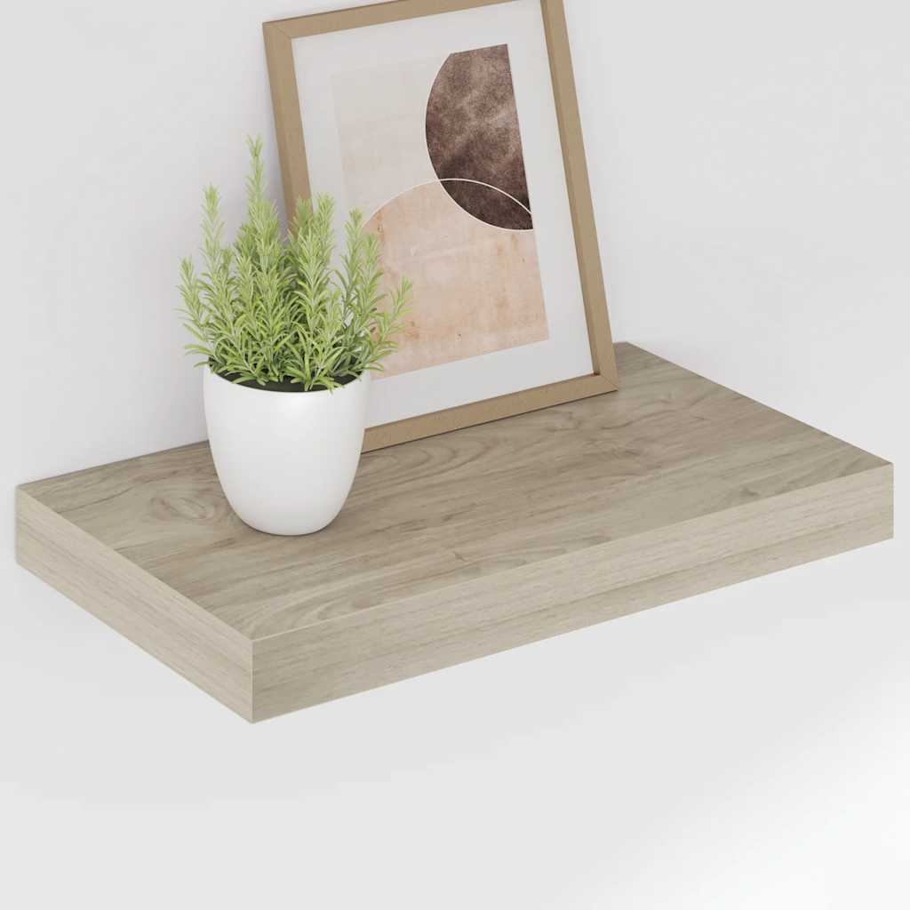 væghylde 40x23,5x3,8 cm MDF egetræsfarve