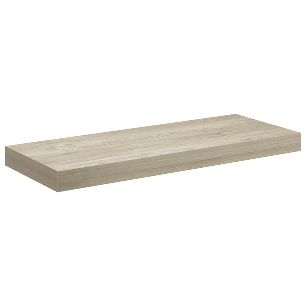 væghylder 2 stk. 60x23,5x3,8 cm MDF egetræsfarve