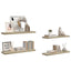 væghylder 4 stk. 90x23,5x3,8 cm MDF egetræsfarve