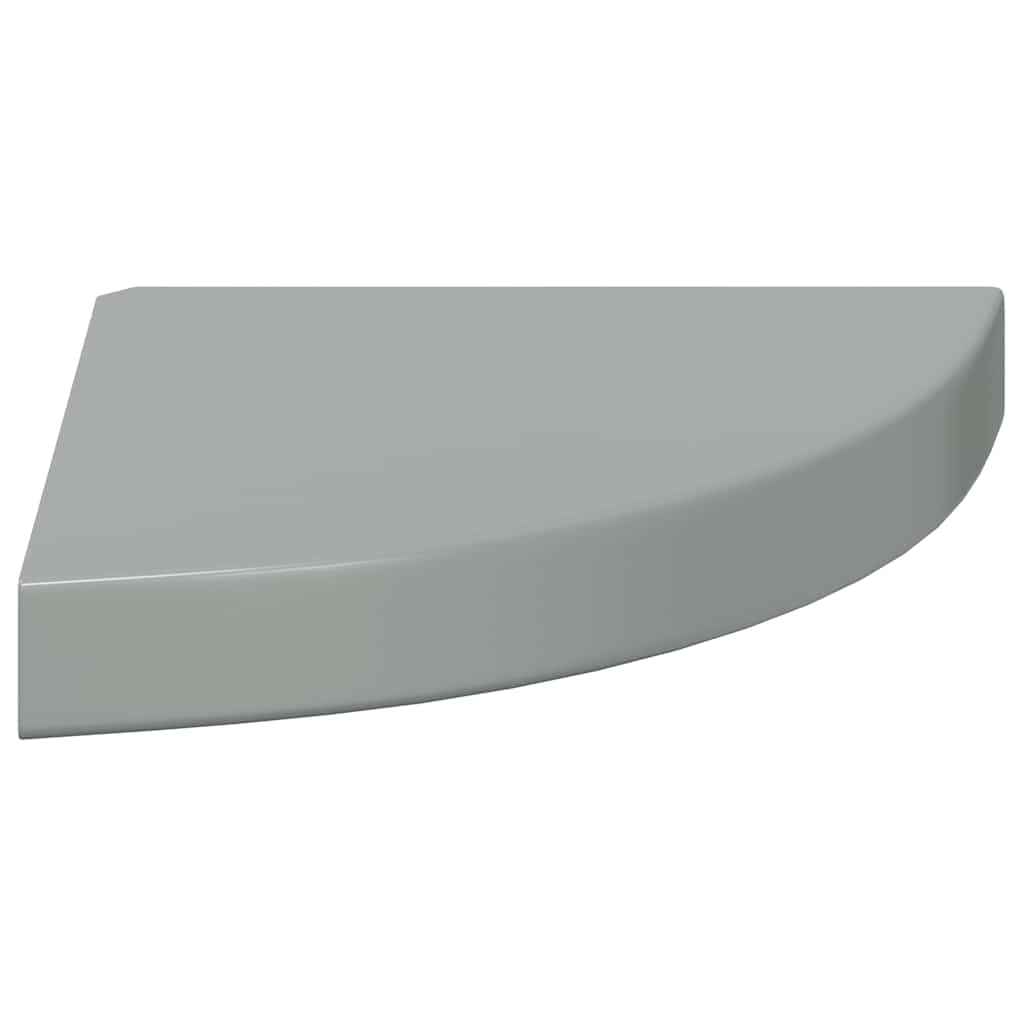 hjørnehylder 2 stk. 25x25x3,8 cm MDF grå højglans