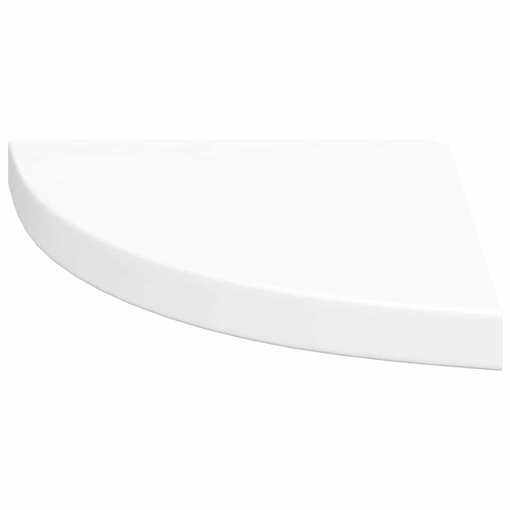 svævende hjørnehylder 2 stk. hvide 35x35x3,8 cm MDF