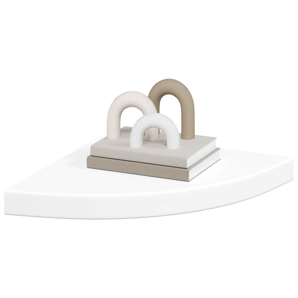 hjørnehylder 4 stk. 35x35x3,8 cm MDF hvid