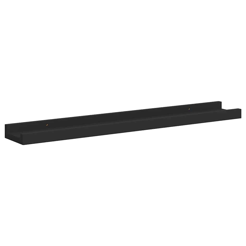 gallerihylder 2 stk. 60x9x3 cm MDF sort