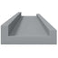 gallerihylder 2 stk. 60x9x3 cm MDF grå