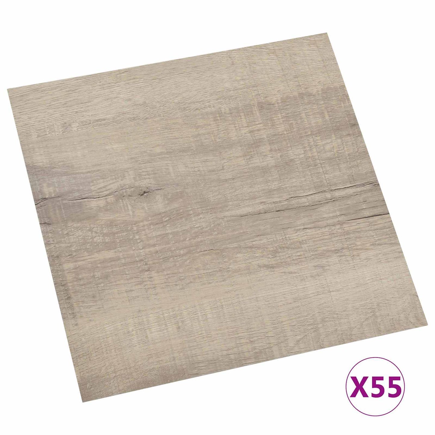Gulvplanker 55 pcs Gråbrun 5,11 m² PVC