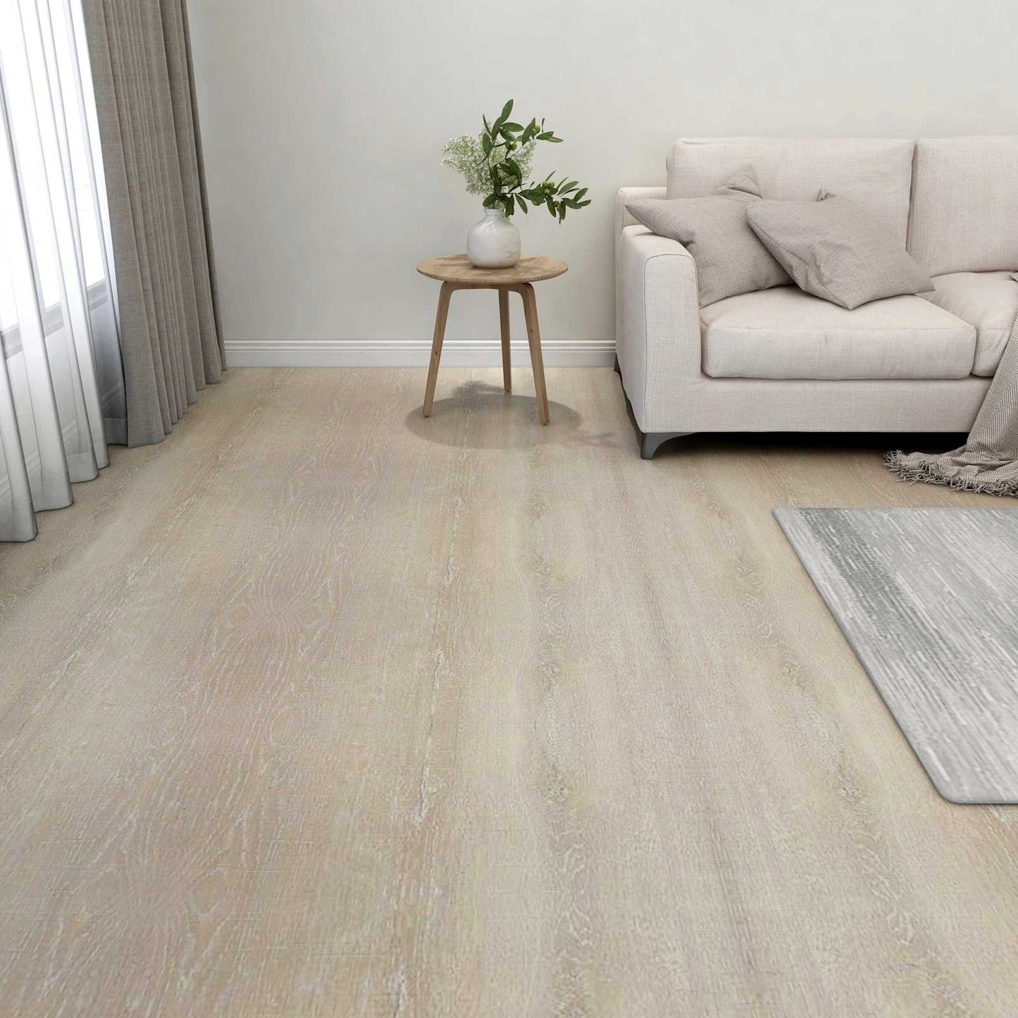 Gulvplanker 55 pcs Beige 5,11 m² PVC