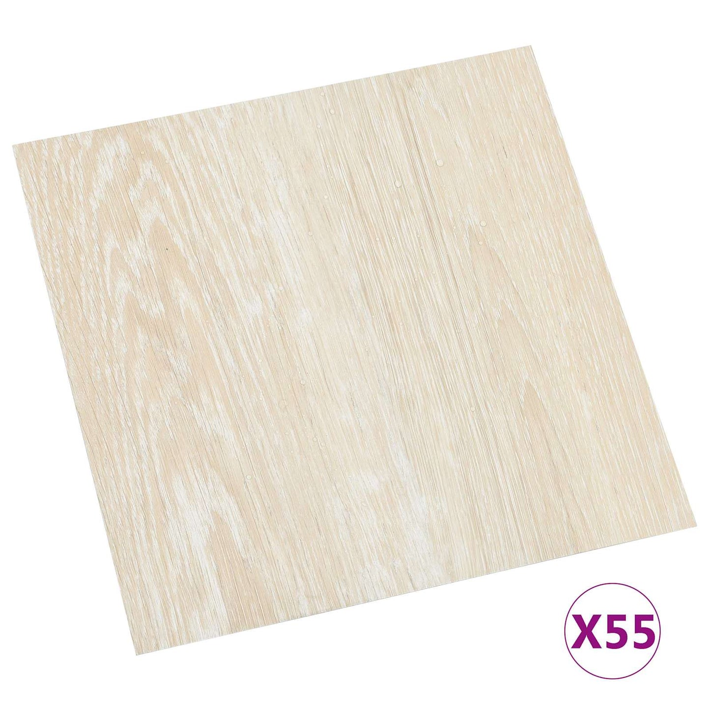Gulvplanker 5,11 m² 55 pcs PVC Hvid og Beige