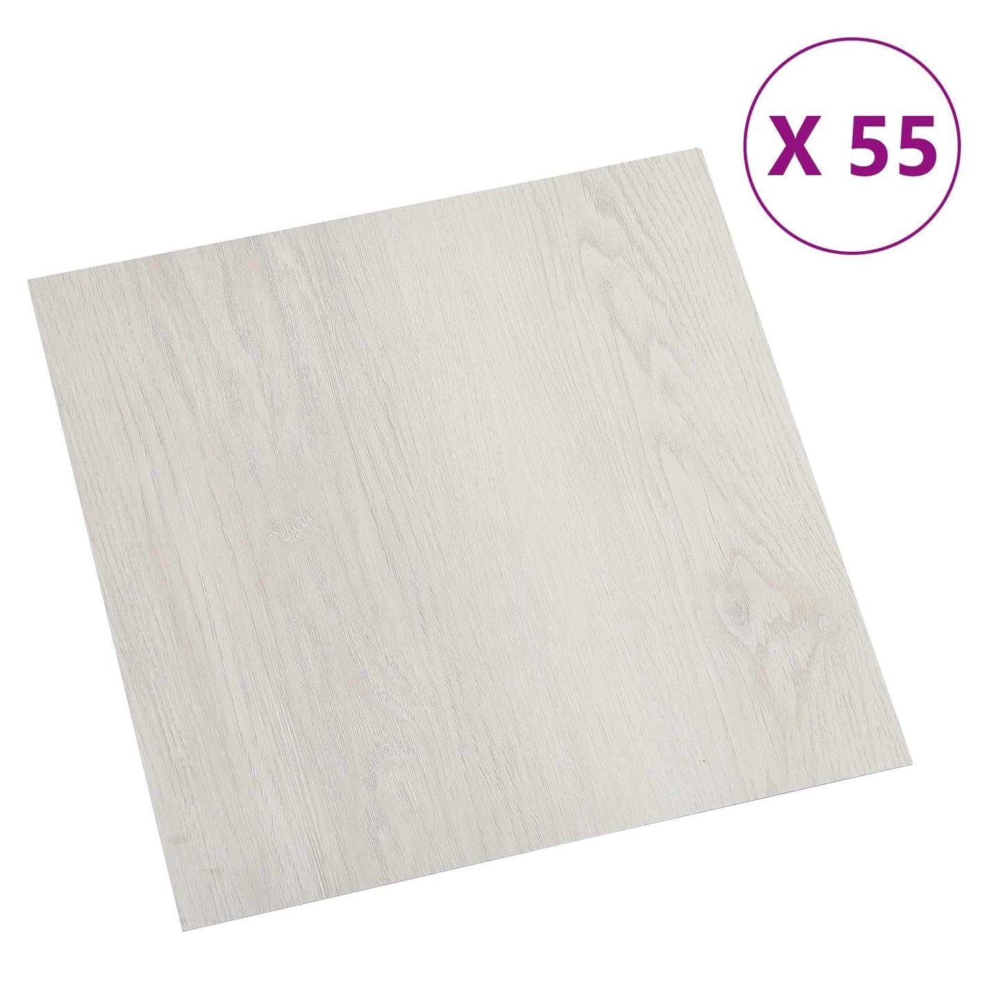 Gulvplanker 5,11 m² 55 pcs PVC Lys beige
