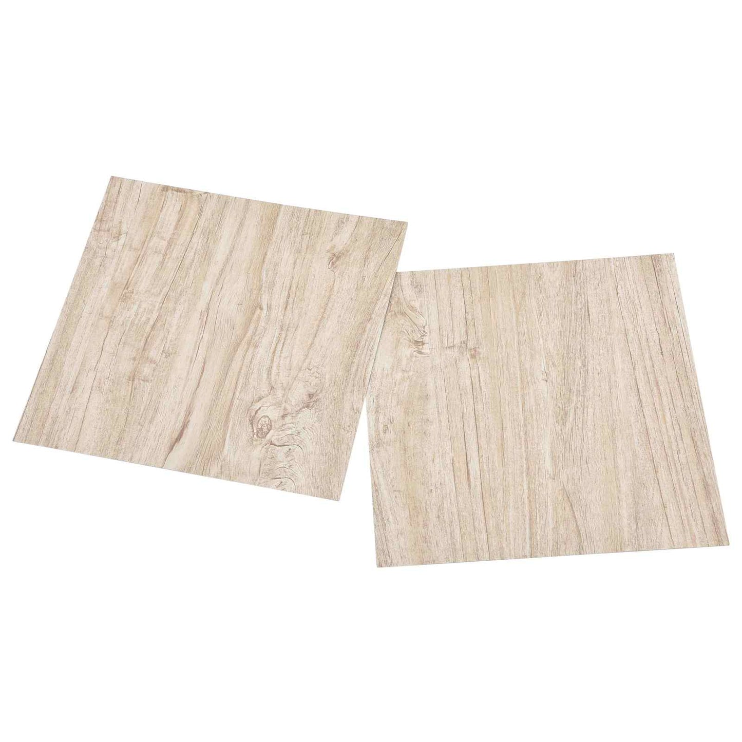 Gulvplanker 5,11 m² 55 pcs PVC Hvid og Træfarve