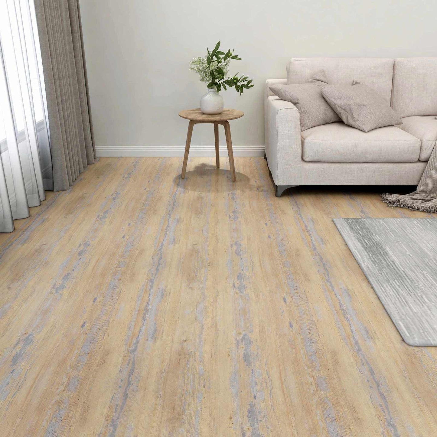 Gulvplanker 5,11 m² 55 pcs PVC Brun og grå