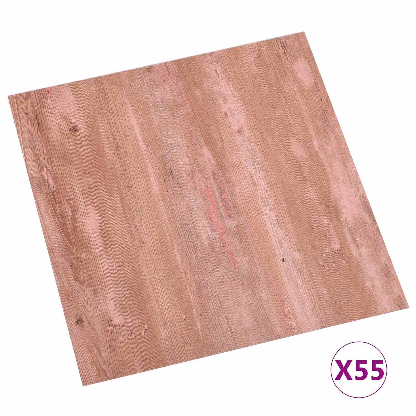 Gulvplanker 55 pcs Rød 5,11 m² PVC