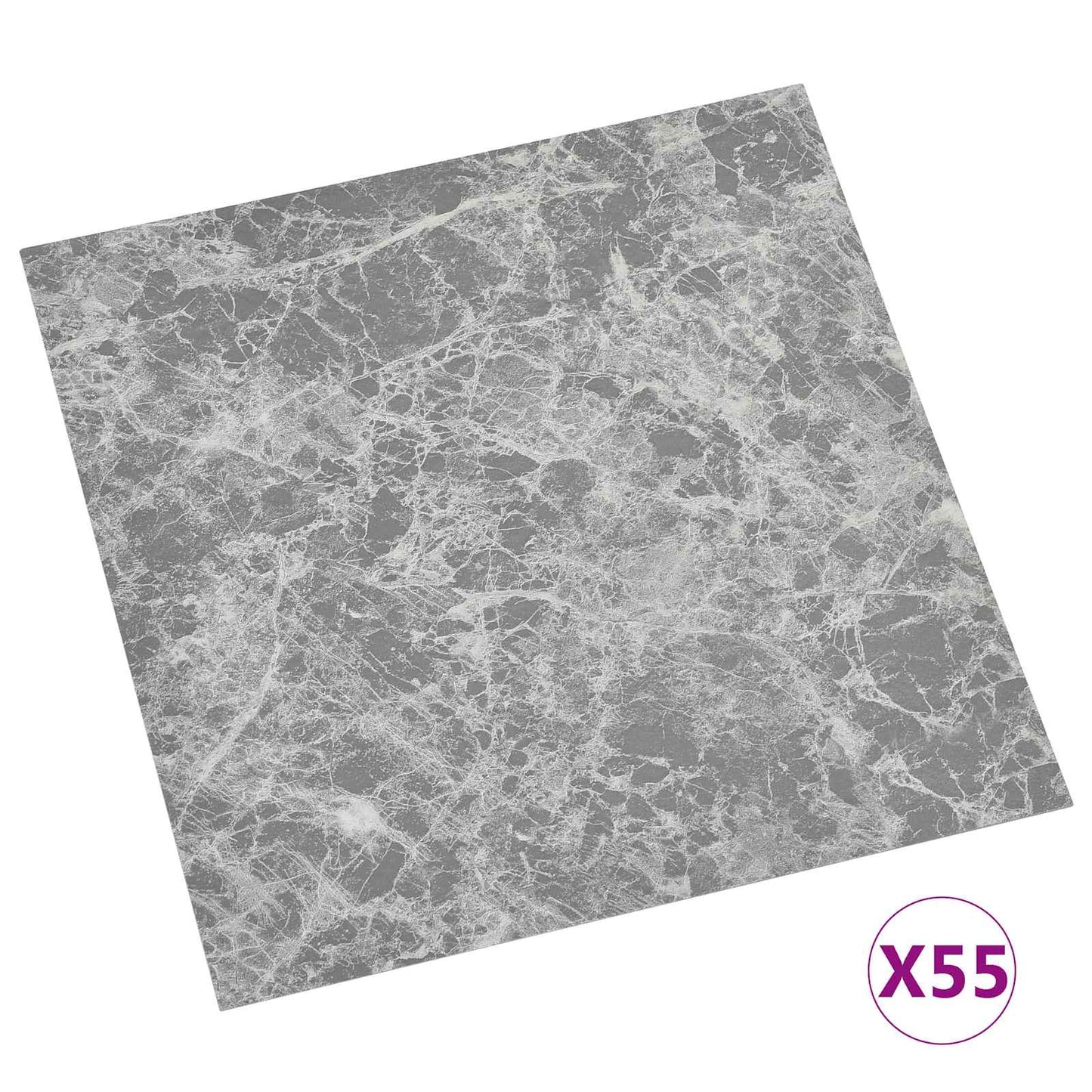 Gulvplanker 5,11 m² 55 pcs PVC Grå