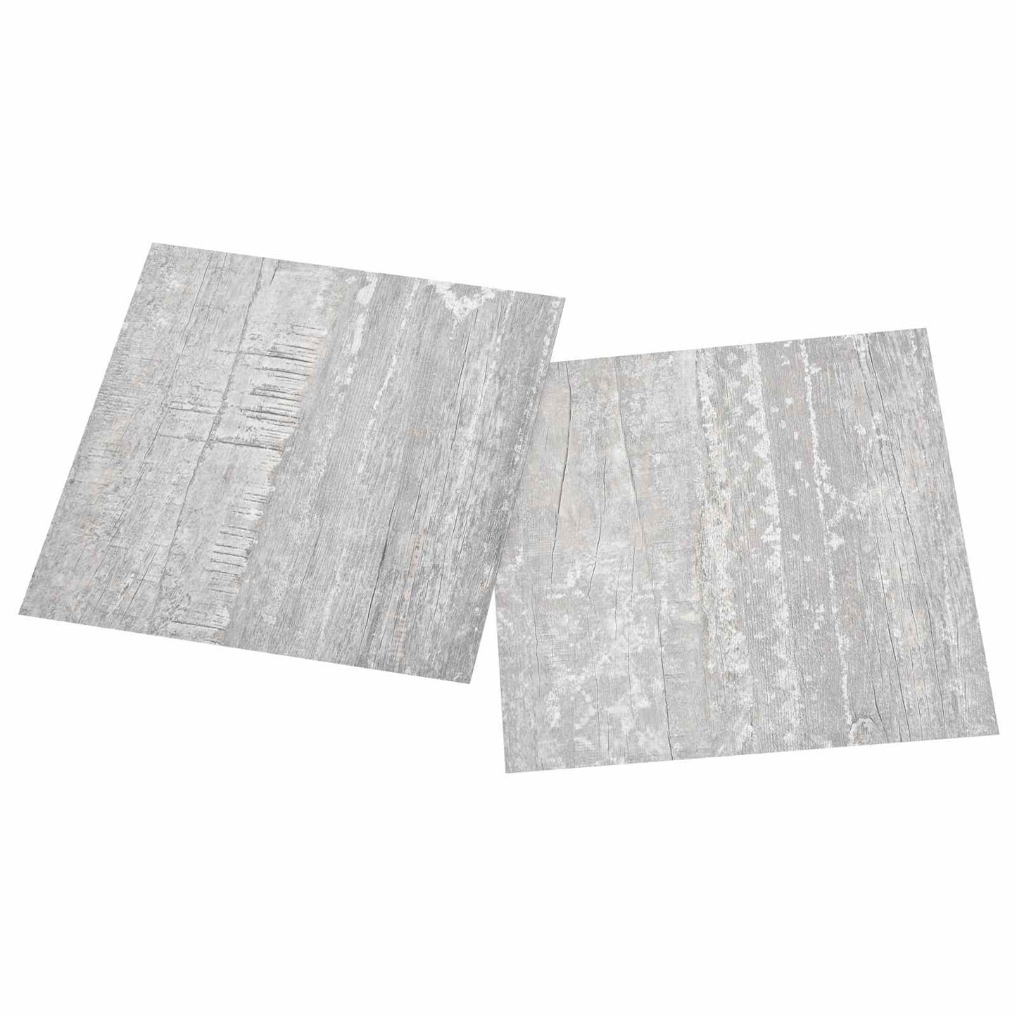 Gulvplanker Lys Grå og Hvid 5,11 m² 55 stk. PVC