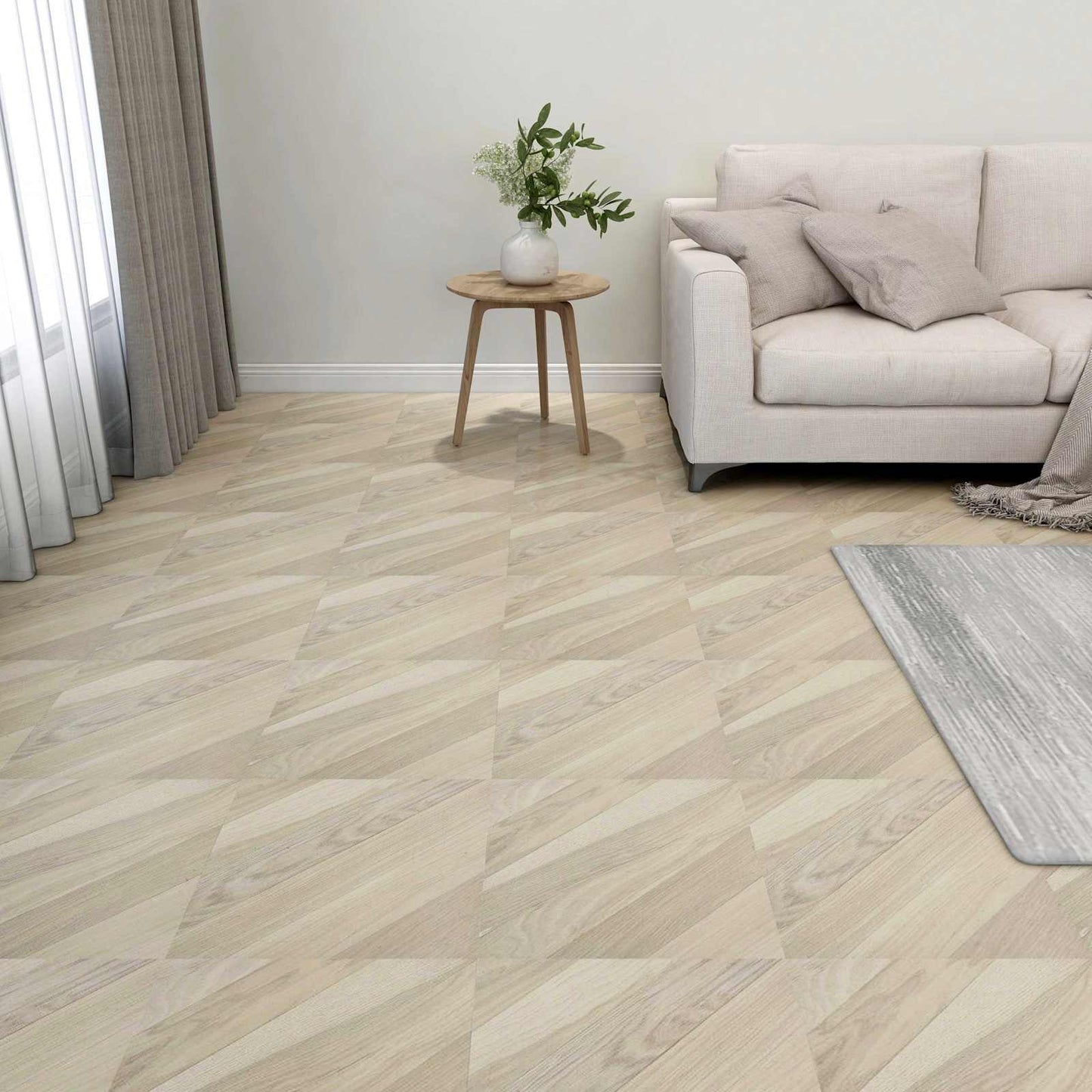 Gulvplanker 55 pcs Beige 5,11 m² PVC