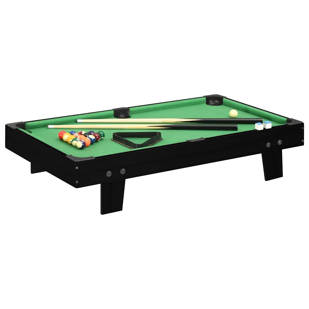 mini-poolbord 92x52x19 cm sort og grøn billede