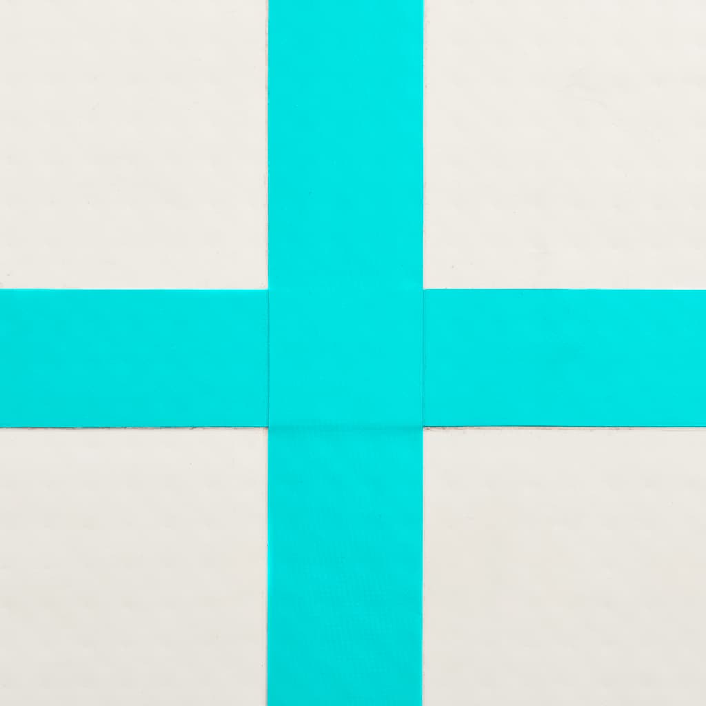 oppustelig gymnastikmåtte med pumpe 60x100x10 cm PVC grøn