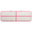 oppustelig gymnastikmåtte m. pumpe 300x100x15 cm PVC pink
