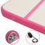 oppustelig gymnastikmåtte m. pumpe 600x100x15 cm PVC lyserød