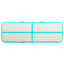 oppustelig gymnastikmåtte med pumpe 300x100x20 cm PVC grøn