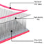 oppustelig gymnastikmåtte med pumpe 400x100x20 cm PVC lyserød
