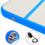 oppustelig gymnastikmåtte med pumpe 500x100x20 cm PVC blå