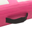 oppustelig gymnastikmåtte med pumpe 200x200x10 cm PVC lyserød