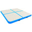 oppustelig gymnastikmåtte med pumpe 200x200x10 cm PVC blå