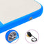 oppustelig gymnastikmåtte med pumpe 200x200x10 cm PVC blå