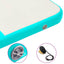 oppustelig gymnastikmåtte med pumpe 200x200x10 cm PVC grøn
