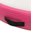 oppustelig gymnastikmåtte med pumpe 100x100x10 cm PVC lyserød