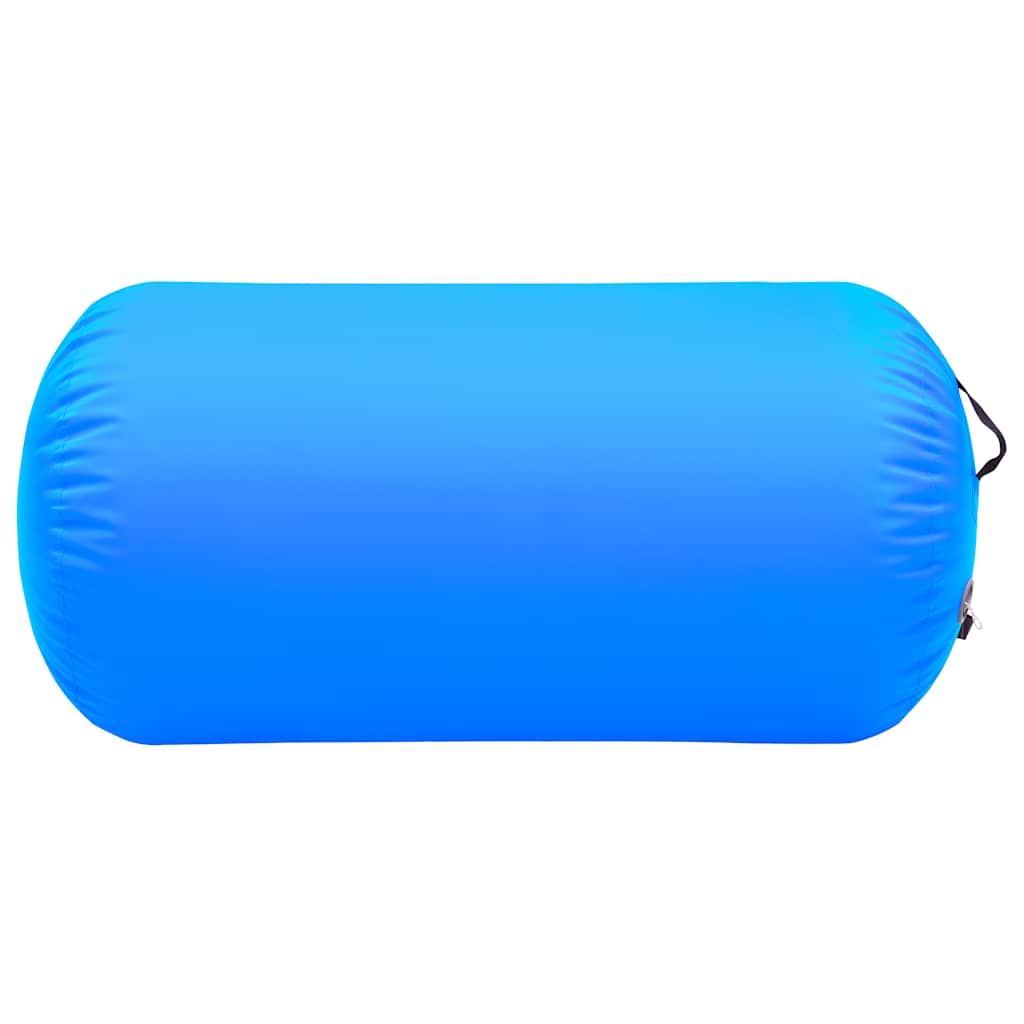 oppustelig gymnastikrulle med pumpe 120x90 cm PVC blå