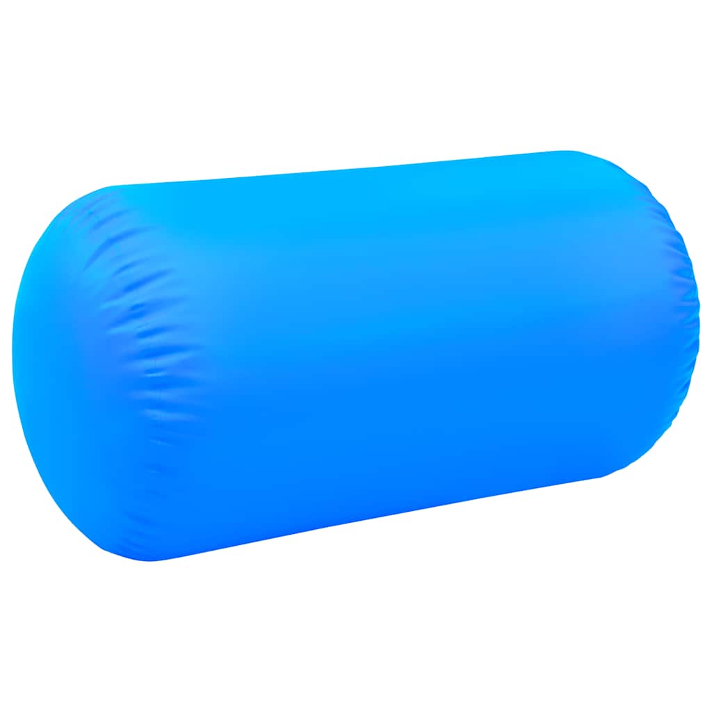 oppustelig gymnastikrulle med pumpe 120x90 cm PVC blå