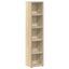 CD-reoler 2 stk. 21x16x93,5 cm spånplade sonoma-eg