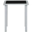liggestole 2 stk. med bord aluminium sort